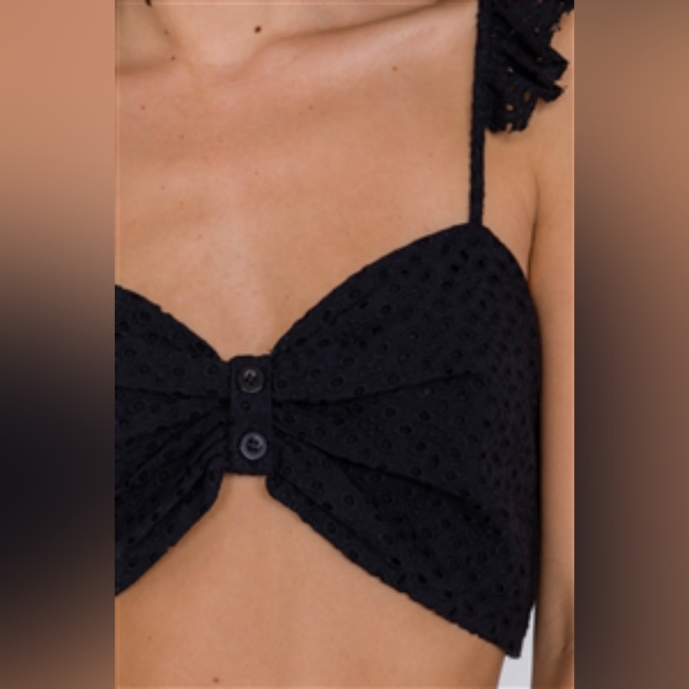EYELET RUFFLE CROP TOP AND SKIRT SET Spring/Summer - Picture 4 of 4